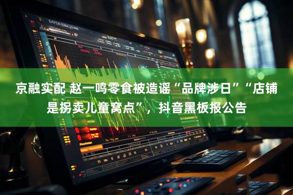 京融实配 赵一鸣零食被造谣“品牌涉日”“店铺是拐卖儿童窝点”，抖音黑板报公告